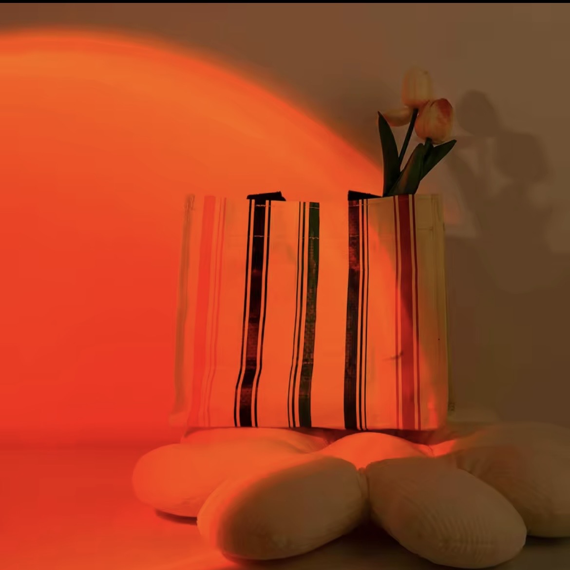 Projecteur veilleuse coucher de soleil - 16 couleurs, télécommande USB