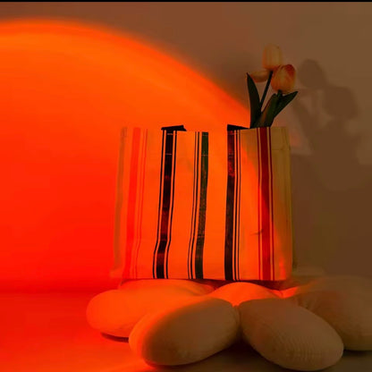 Projecteur veilleuse coucher de soleil - 16 couleurs, télécommande USB