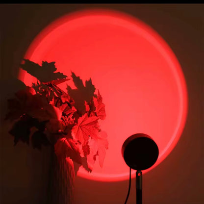 Projecteur veilleuse coucher de soleil - 16 couleurs, télécommande USB