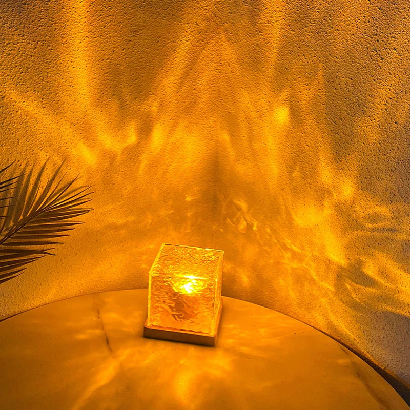Projecteur veilleuse effet vagues d'eau - ambiance aurore, portable