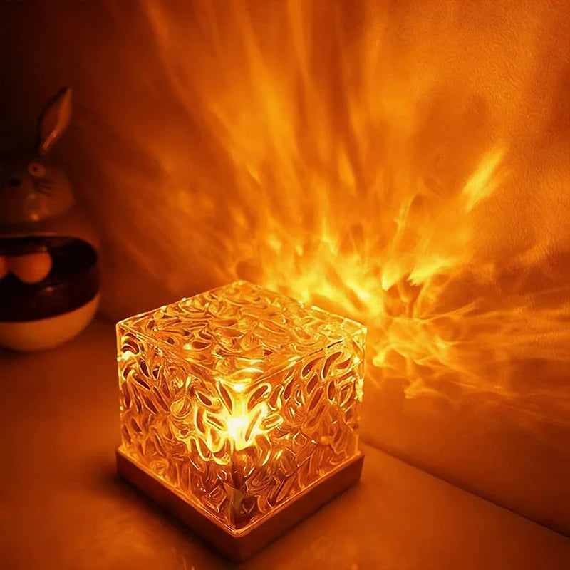 Projecteur veilleuse effet vagues d'eau - ambiance aurore, portable